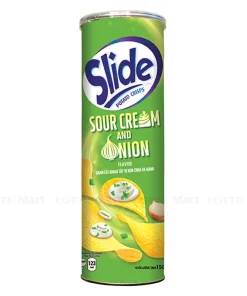 Slide Potato Chips Sour Cream & Onion Flavored 150g x 4 Cans