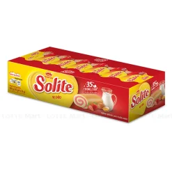 Solite Roll Sponge Cake Strawberry Flavor 360g x 12 Trays