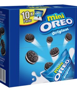 Mini Oreo Original Chocolate Sandwich Cookies With Vanilla Flavored Cream 204g x 6 Boxes