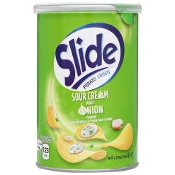 Slide Potato Chips Sour Cream & Onion Flavored 65g x 28 Cans