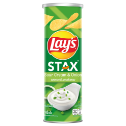 Lays Stax Sour Cream & Onion Flavored Potato Chips 100g