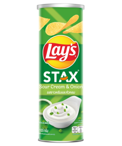 Lays Stax Sour Cream & Onion Flavored Potato Chips 100g