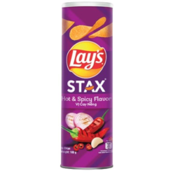 Lays Stax Hot & Spicy Flavored Potato Chips 100g